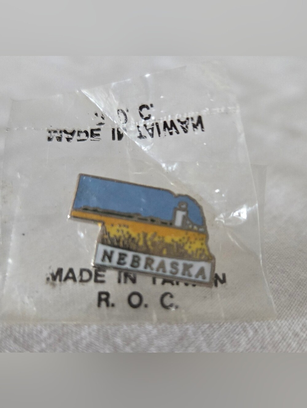 Vintage Nebraska State Enamel Pin - MAFCO